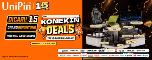 KONEKIN DEALS – Rayakan Anniversary UniPin ke-15 dengan Hadiah Melimpah!